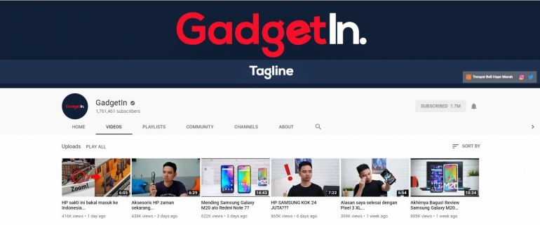 Sumber : Channel Youtube GadgetIn