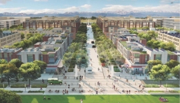 Ilustrasi area hunian berkonsep Transit-oriented Development yang memangkas biaya dan waktu masyarakat urban (denverurbanreview.com).