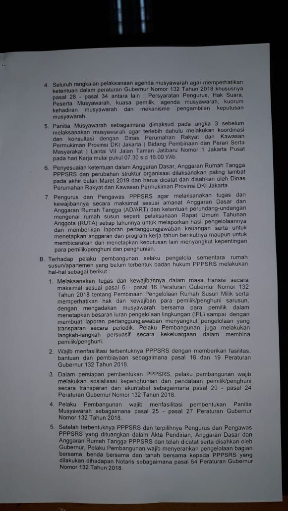 Pergub DKI 132/2018 Dan Sulitnya Pengurus P3SRS City Park Terbentuk ...