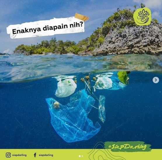 Sampah plastik. (Sumber IG @siapdarling)