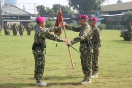 Prosesi Sertijab Danyonbekpal 1 Marinir (dokpri)