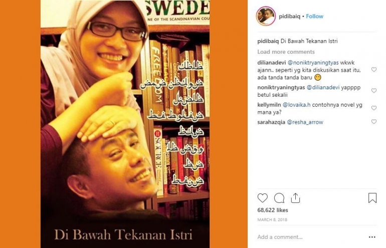 Tangkapan layar instagram PidiBaiq