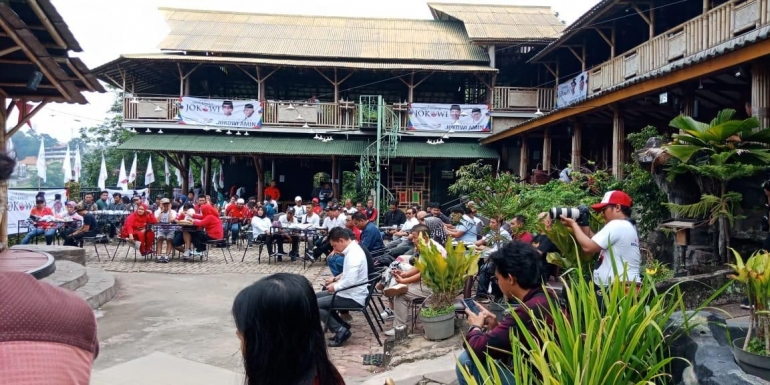 Suasana acara Bincang Milenial Arus Bawah Jokowi di Lampung