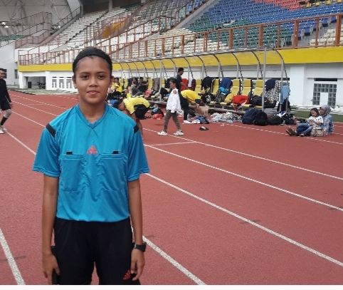 Ayu Lestari bercita cita menjadi wasit Liga 1 Indonesia(dokpri)