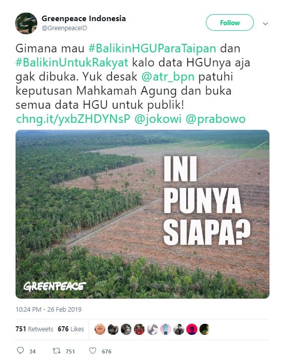 Twitter @greenpeaceID