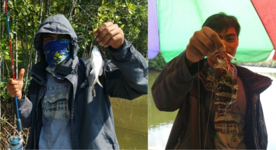 Vrendy, ikan kapas-kapas, dan ikan kerapu (Foto Alfian)