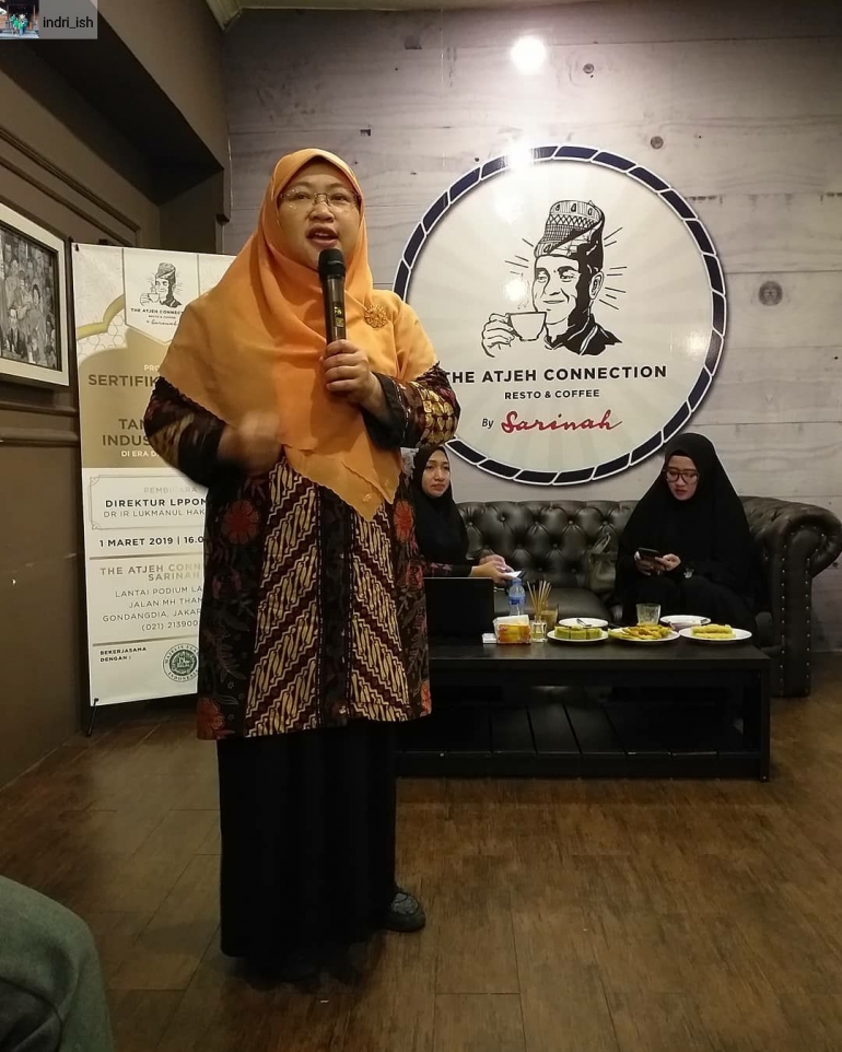 Kepala Bidang Sosialisasi dan Promosi Halal, Lia Amalia, ST., SSi., MT. /Dokpri