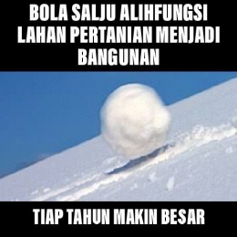 Bola salju alih fungsi (meme olah pribadi) 