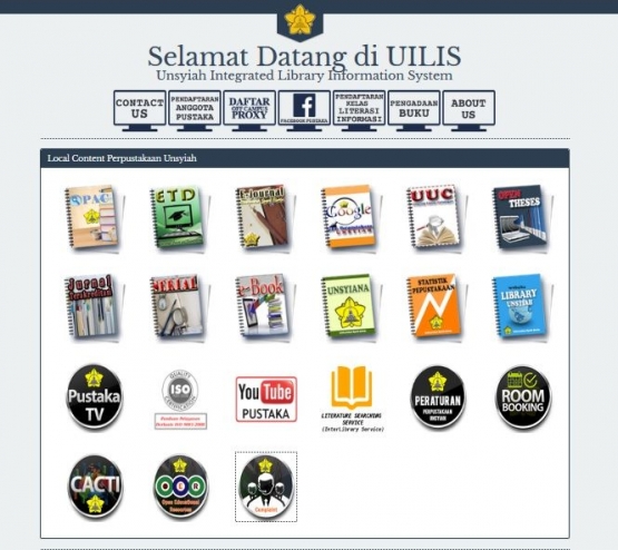 Portal Aplikasi UILIS (sumber : http://uilis.unsyiah.ac.id/)