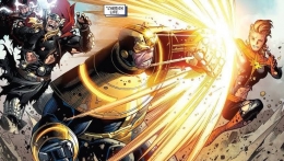 Captain Marvel bergabung melawan Thanos (Sumber: marvel studios)