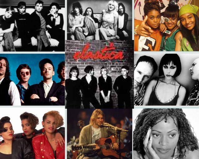 Adakah Hits Musisi 90-an yang Jadi Favoritmu (Gambar dari:loudwire, noisey.vice, spotify, nme, BBC, genius, almusic, discogs)