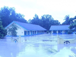 SD Negeri di Deniang, Riau Silip tergenang banjir (dokpri) 