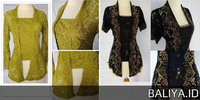 Ilustrasi baju kebaya modern menggunakan bahan kain yang sering dipakai (Sumber : baliya.id)