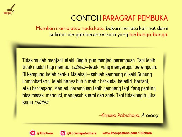 Resep Meracik Paragraf Pembuka Cerita Halaman All