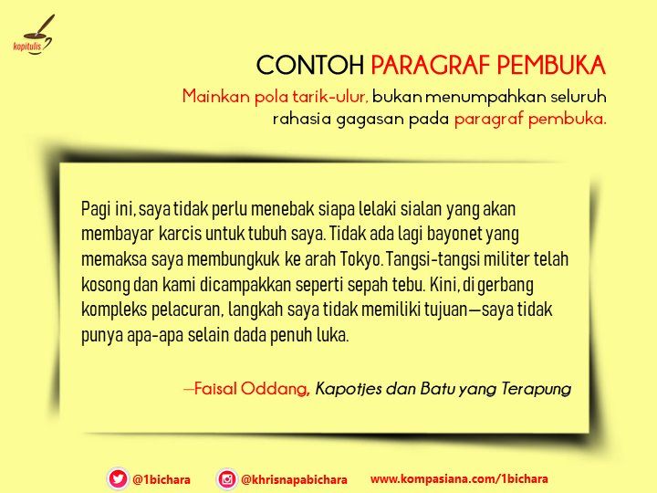 Resep Meracik Paragraf Pembuka Cerita Halaman All Kompasiana Com