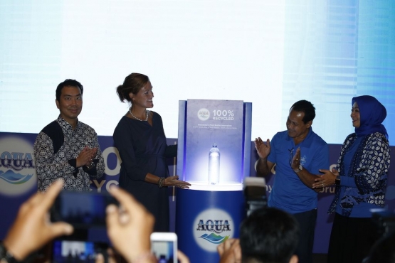 Peluncuran botol AQUA 100% Recycled/aqua.co.id