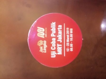 Stiker Ujicoba MRT (Dokpri)