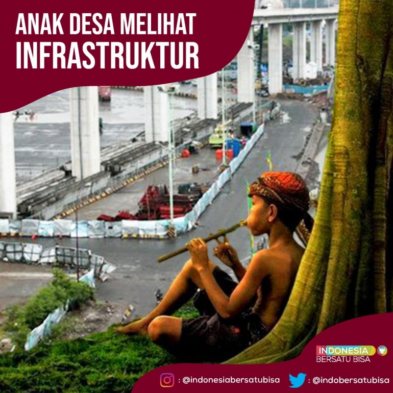 Anak Desa melihat infrastruktur | sumber: indonesiabersatu