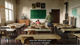 Nenad, seorang anak Serbia yang jadi satu-satunya murid di sekolahnya. Sumber : Enklava film./ Screenshoot pribadi
