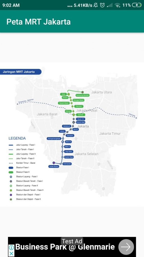 Aplikasi Peta MRT| Tangkapan layar Dokumentasi pribadi