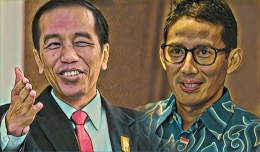 Jokowi vs Sandiaga (Sumber: suratkabar.id)