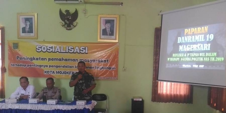 Danramil 0815/19 Magersari Saat Memberikan Materi (Dokpri)