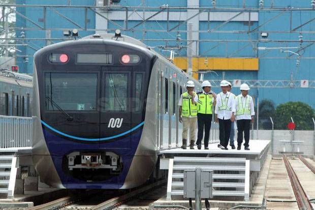 Presiden Jokowi saat peninjauan stasiun MRT (Ft. Dok MRT)