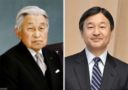 Kaisar Akihito dan Pangeran Naruhito (nhk.or.jp)