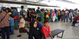 Suasana stasiun MRT Lebak Bulus Jakarta