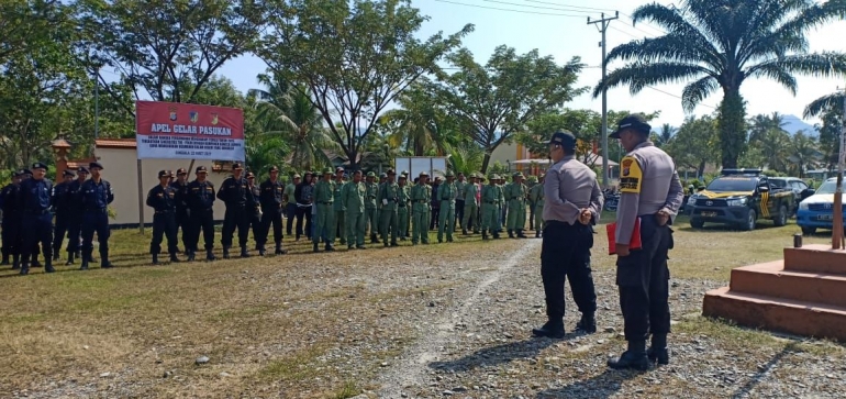 Apel Gelar Pasukan Amankan Pemilu 2019 di Rio Pakava. (Foto: Istimewa)