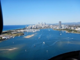 Keindahaan kota Gold Coast dari atas Helikopter (dok pribadi)
