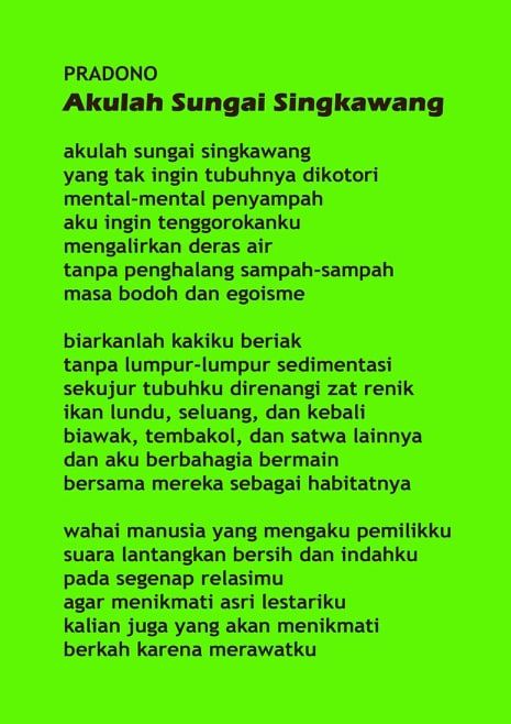 Puisi karya Pradono. Sumber: Pradono