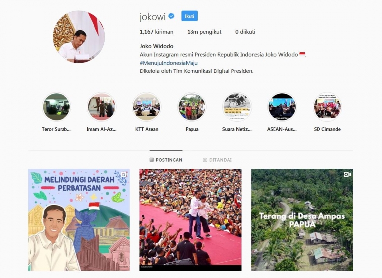 Menjadi presiden sebuah negara memungkinkan seseorang menjadi selebgram di zaman kekinian| instagram.com/jokowi