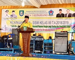 Gubernur Bengkulu, Dr. drh. H. Rohidin Mersyah, M.MA., Melepas Siswa/i SMKN 5 Kepahiang
