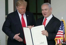 Trump dan Netanyahu dalam klaim Golan (dok.middleeast(