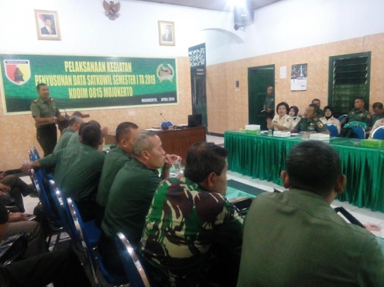 Kegiatan Sosialisasi Penyusunan Data Satkowil Di Makodim 0815 Mojokerto (Dokpri)