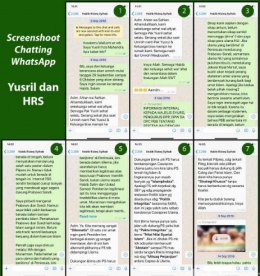 Screenshot percakapan di WA,antara Yusril dan HRS.sumber : detik.com