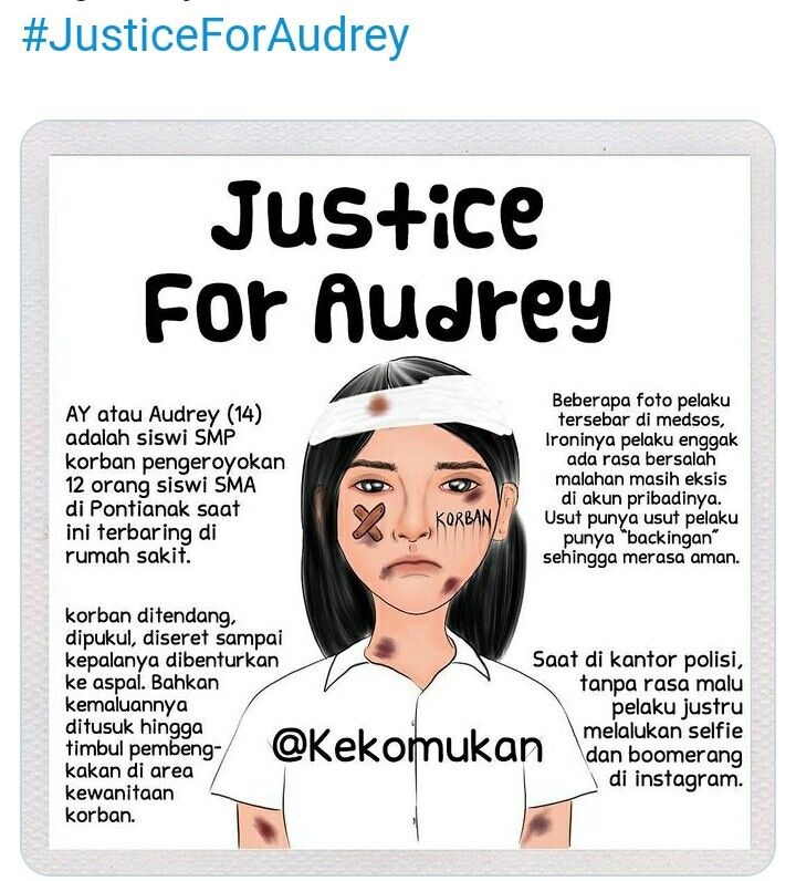 Kisah Audrey yang dibagikan via twitter @tiara_nazilia