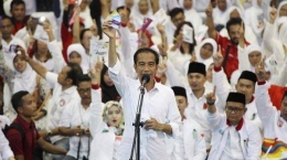 Jokowi saat kampanye di Probolinggo Jawa Timur | tribunnews.com