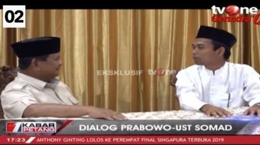Dialog Uas dan Prabowo, Tribunnews.com