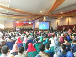 Ratusan KPPS dan unsur lainnya mengikuti Forum Silaturahmi yang dilaksanakan Polres Bantaeng.