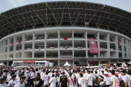 Kondisi di luar stadion utama Gelora Bung Karno - Foto: MI