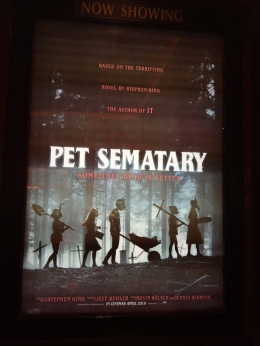 Poster film Pet Sematary di bioskop Jatos, Jatinangor. 