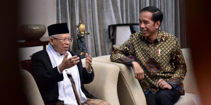 KH Ma'ruf Amin dan Presiden Joko Widodo/Merdeka.com