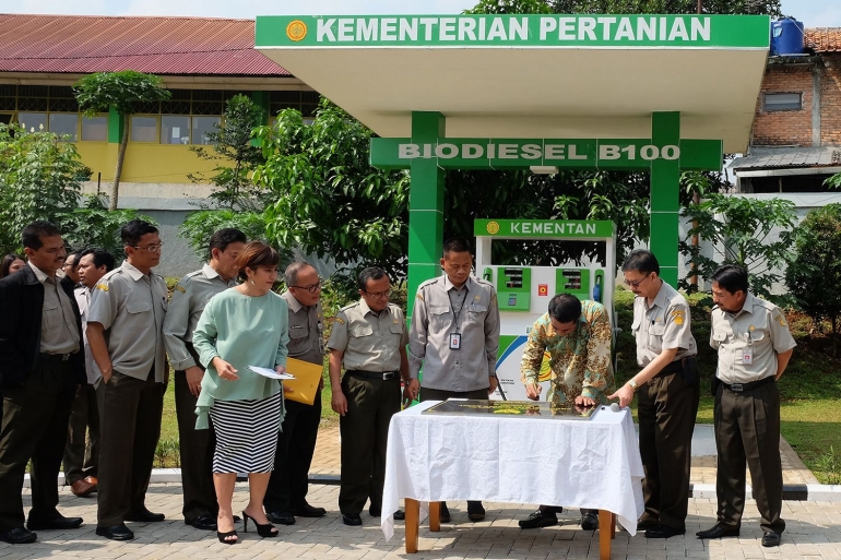 Rangkaian acara launching B100 oleh Menteri Pertanian di Kantor Kementerian Pertanian, Jakarta (15/4/2019). Dokumentasi pribadi