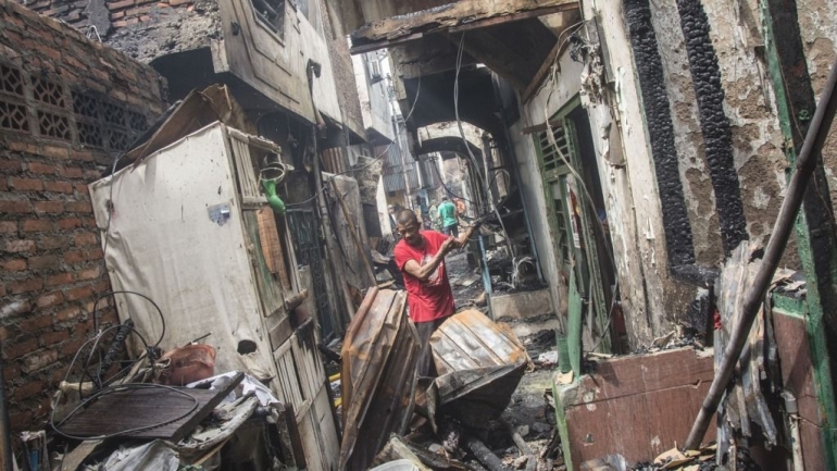 Kebakaran di Kampung Krukut, Jakarta