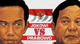 Jokowi dan prabowo.sumber : tribunstyle.com/source facebook