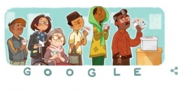Capture dari Google Doodle : Merayakan Pemilu Indonesia