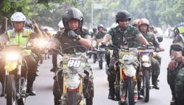 Patroli TNI dan Polri menjaga suasana tetap kondusif (dokpri)