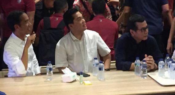 Makan Siang Jokowi, Erick Thohir, Wishnutama I Gambar : mdrdeka